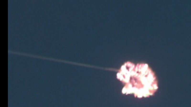 פגיעה של טיל בטיל. מערכת שרביט קסמים // צילום: דוברות משרד הביטחון